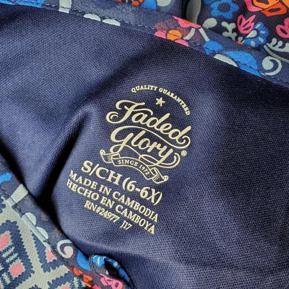 Faded Glory Fg Fashion Boho Hi-Low Dress Girl's Small (6-6X) - Picture 2 of 11